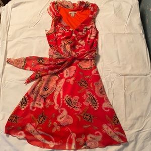 Jonathan Martin, orange paisley print size 6P made in Indonesia